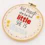 Nursery Embroidery Wall Hanging 'She Be But Little', thumbnail 3 of 3