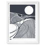 'Harvest Field Moon' Art Print In Sheer Slate, thumbnail 3 of 3