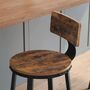 Set Of Two Industrial Brown Bar Stools With Backrests, thumbnail 3 of 7