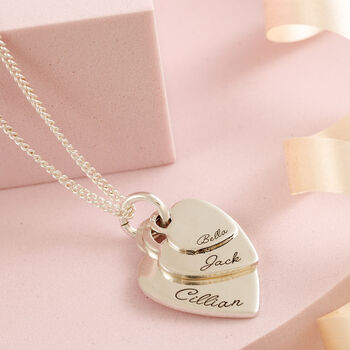 Heart Tags Personalised Name Necklace, 2 of 10