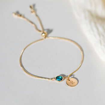 Personalised Birthstone Slider Bracelet, 3 of 10