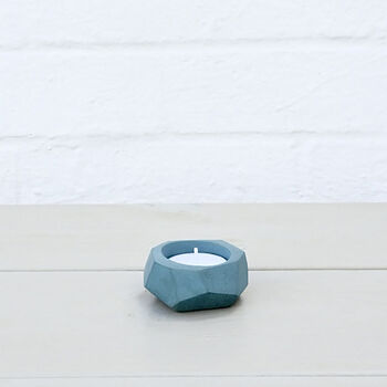 Sustainable Concrete Tea Light Holder And Candle, 6 of 10