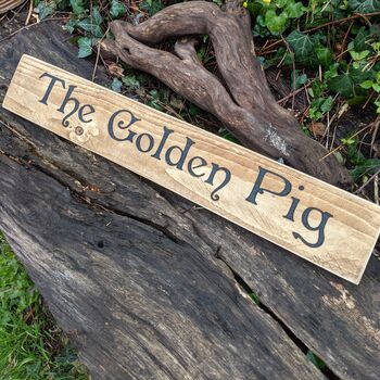 Personalised Vintage Wooden Garden And Bar Signs, 5 of 10