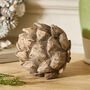 Carved Woodland Pinecone Ornament, thumbnail 1 of 4