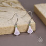 Sterling Silver Enamel Foxglove Flower Drop Earrings, thumbnail 2 of 11