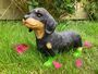 Dachshund Garden Ornament With Green Boots Sausage Dog, thumbnail 1 of 9