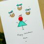 Personalised 'Christmas Button' Hand Illustrated Card, thumbnail 7 of 10