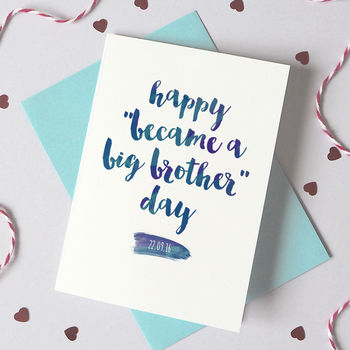 Personalised Happy Day You Became A Brother/Sister Card, 2 of 4