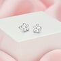 Sterling Silver Little Flower Stud Earrings, thumbnail 1 of 4