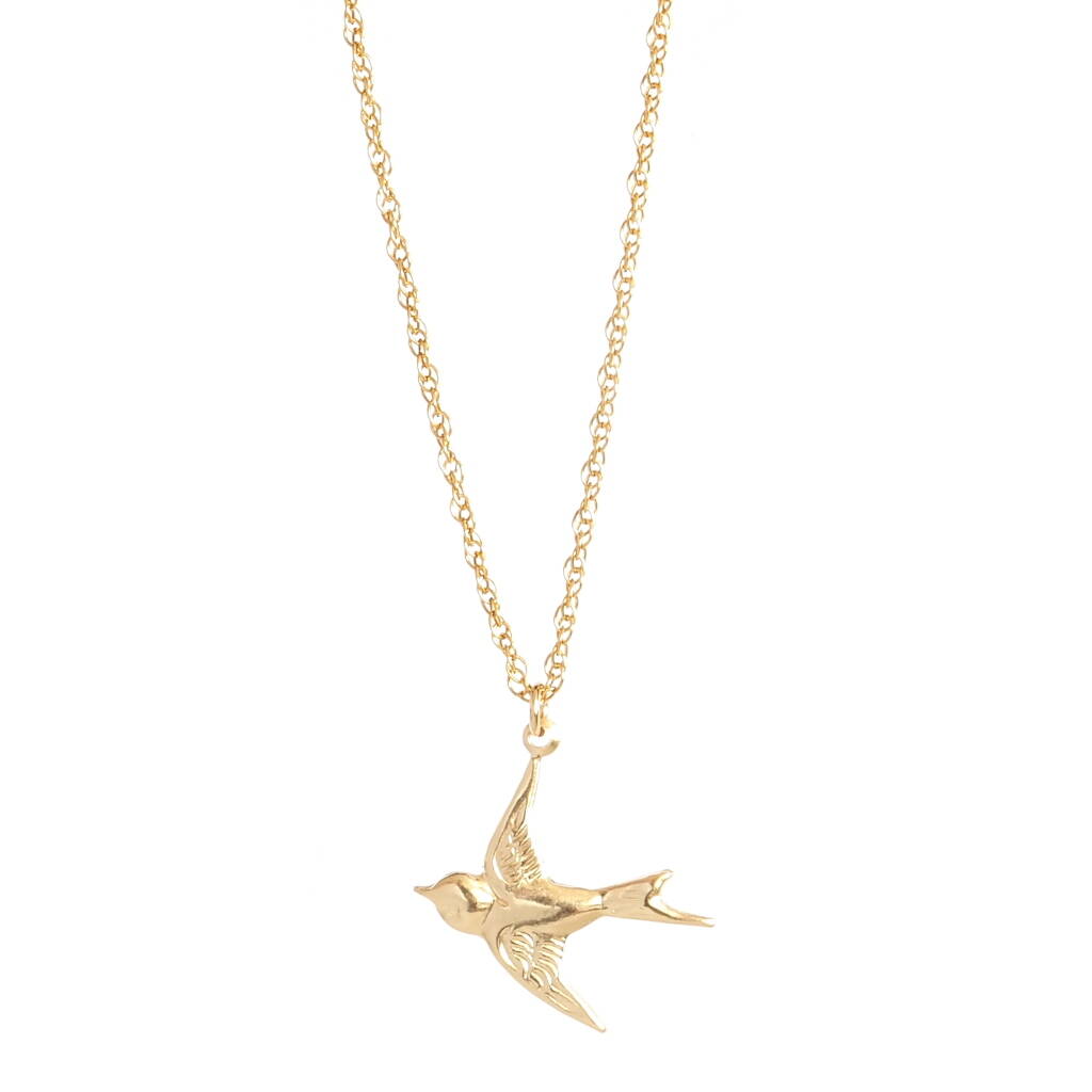 Little Lucky Charm Necklace Swallow By dot&hana