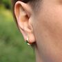 Huggie Hoop Earrings Sterling Silver 18k Gold Plated, thumbnail 1 of 7