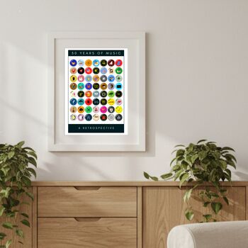 Personalised 50 Years Of Music 1976 Birthday Print, 5 of 10