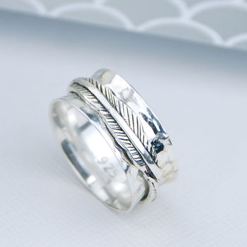 Feather Ring In Hallmarked Sterling Silver, 2 of 8