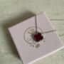 Maroon Double Sided Clover Silver Necklace, thumbnail 6 of 6