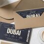 Personalised Dubai Boarding Pass Holiday Reveal Voucher, thumbnail 7 of 9