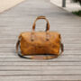 Genuine Leather Weekend Bag With Leather Straps Detail, thumbnail 3 of 11
