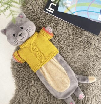 Hot Water Bottle Cat In Jumper, 2 of 4