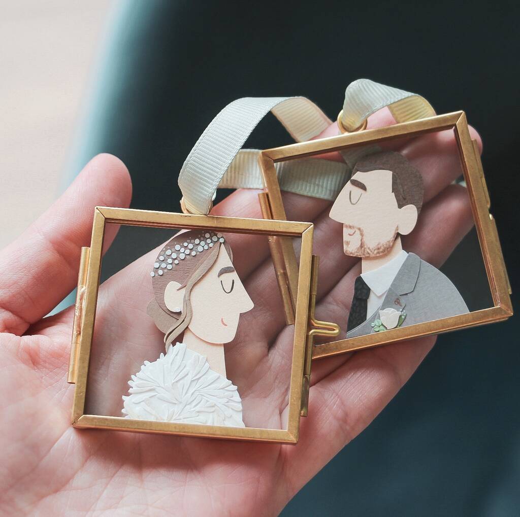 Custom Made Paper Cut Couple Portrait, 1 of 8