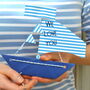Personalised Age Birthday Sail Boat Greetings Card, thumbnail 7 of 12