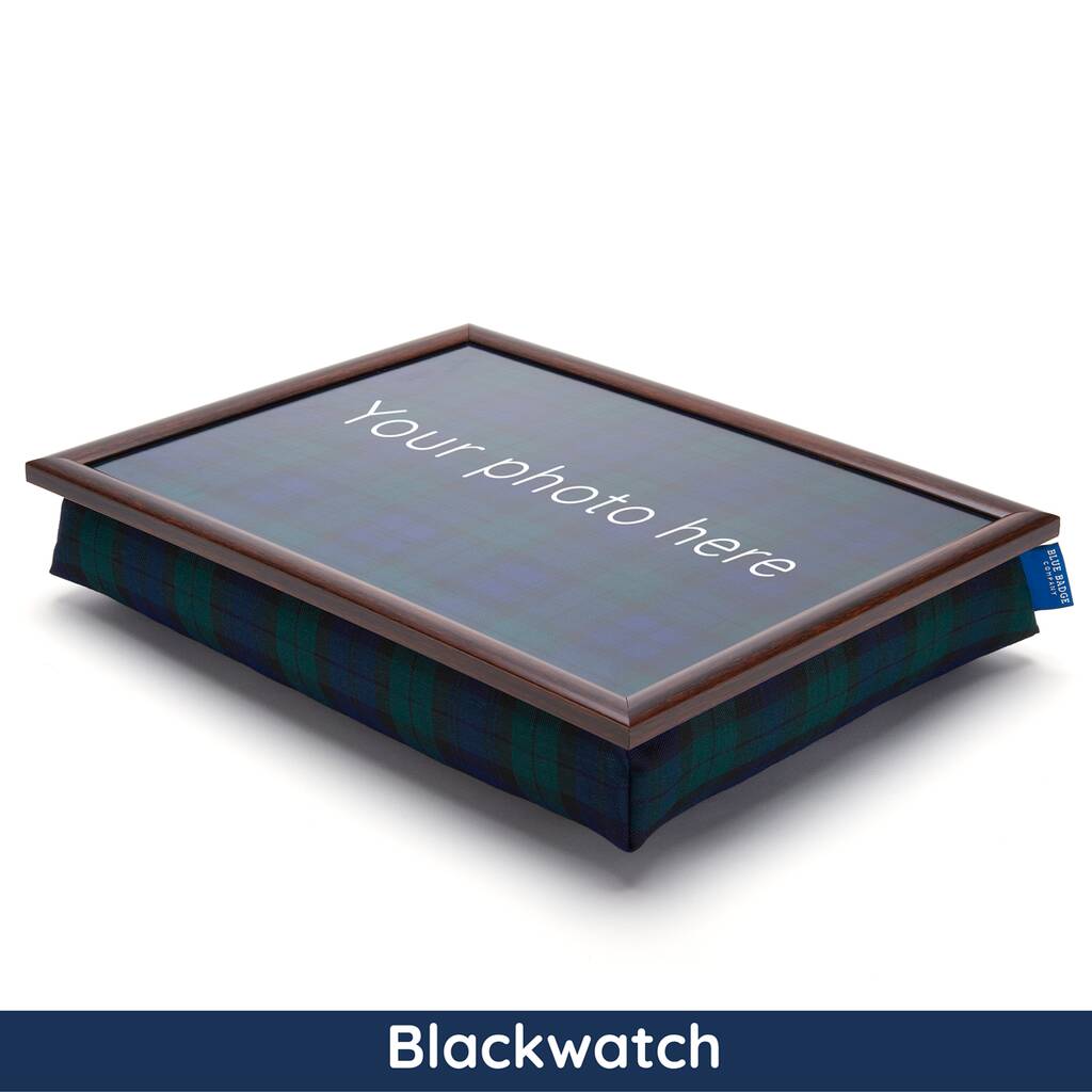 Personalised Bean Bag Cushion Fabric Lap Dinner Tray By Blue Badge Co