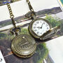 Personalised Bronze Pocket Watch With A Train Design, thumbnail 1 of 6