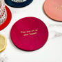 Customised Leather Hand Painted Coasters, thumbnail 4 of 6