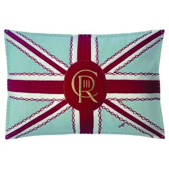 Union Jack Coronation Cushion With Royal Insignia, 3 of 4