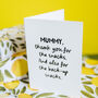 Thank You For The Snacks – Personalised Card For Mummy Or Daddy, thumbnail 3 of 5