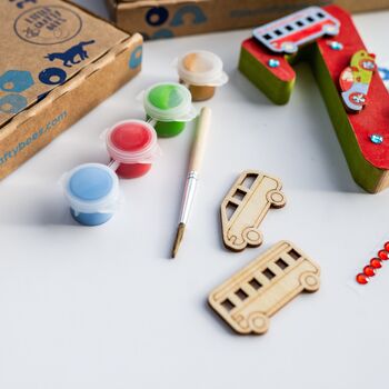 Personalised Paint Your Own Car Wooden Letter, 5 of 7