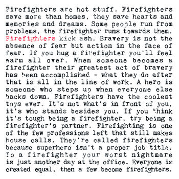 Firefighter Quotes Gift Print, 2 of 10