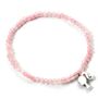 Barbie Sterling Silver Silhouette Charm And Rose Quartz Bead Bracelet, thumbnail 1 of 2
