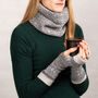 Knitted Snood Fair Isle Pattern Blue Natural, thumbnail 8 of 11