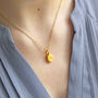 Organic Gold Plated Nugget Heart Pendant, thumbnail 2 of 10