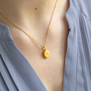 Organic Gold Plated Nugget Heart Pendant, 2 of 10