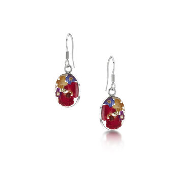 Real Flower Drop Earrings By Shrieking Violet®, 7 of 12