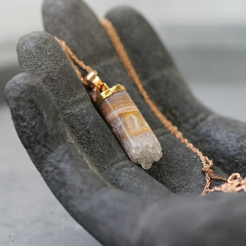 Amethyst Jasper Cylinder Necklace, 7 of 12