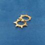 Gold Spike Hoops, thumbnail 1 of 8