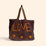 Love Velvet Embroidered Tote Bag | Various Colours Available, thumbnail 2 of 12