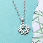 Sterling Silver Heart Chakra Necklace, thumbnail 2 of 4