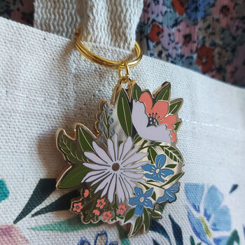 Mixed Flower Enamel Keyring, 8 of 9