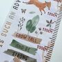 Personalised Lion And Friends Height Chart, thumbnail 2 of 6