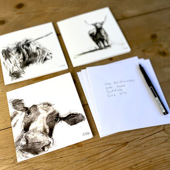 Cow Greeting Cards, Six Pack, 2 of 2