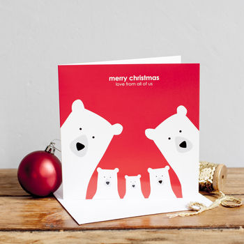 Build Your Own Bear Family Christmas Card, 3 of 4