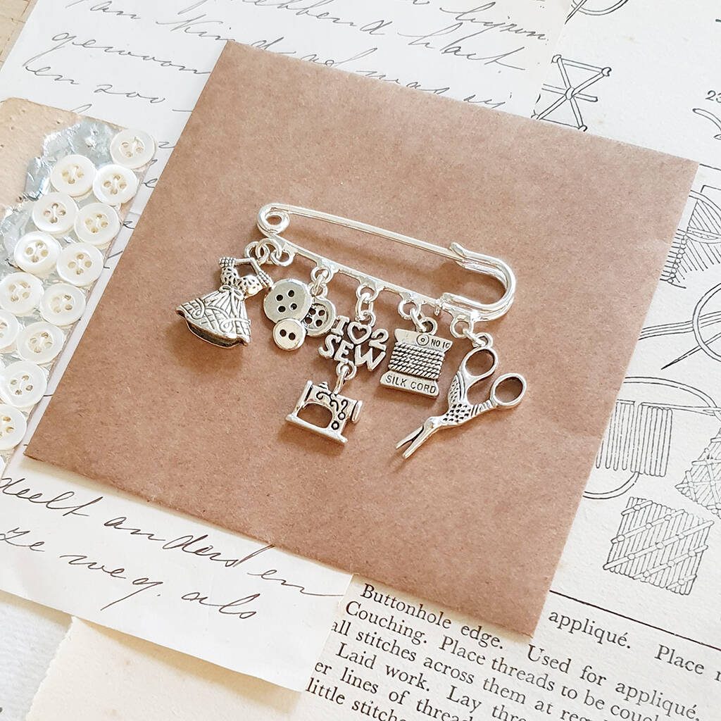 Personalised Sewing Diva Brooch By Zamsoe