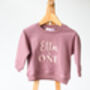 Personalised 'One' First Birthday Sweatshirt Jumper, thumbnail 2 of 11