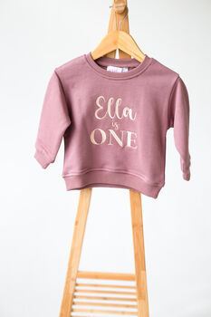 Personalised 'One' First Birthday Sweatshirt Jumper, 2 of 11