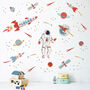 Personalized Astronaut And Space Rockets Wall Stickers, thumbnail 2 of 5