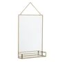 Nordal Golden Mirror With Shelf, thumbnail 2 of 2