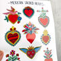 Mexican Heart Sticker Sheet, thumbnail 5 of 5