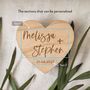 Save The Date Wooden Heart Token Fridge Magnet, thumbnail 4 of 7